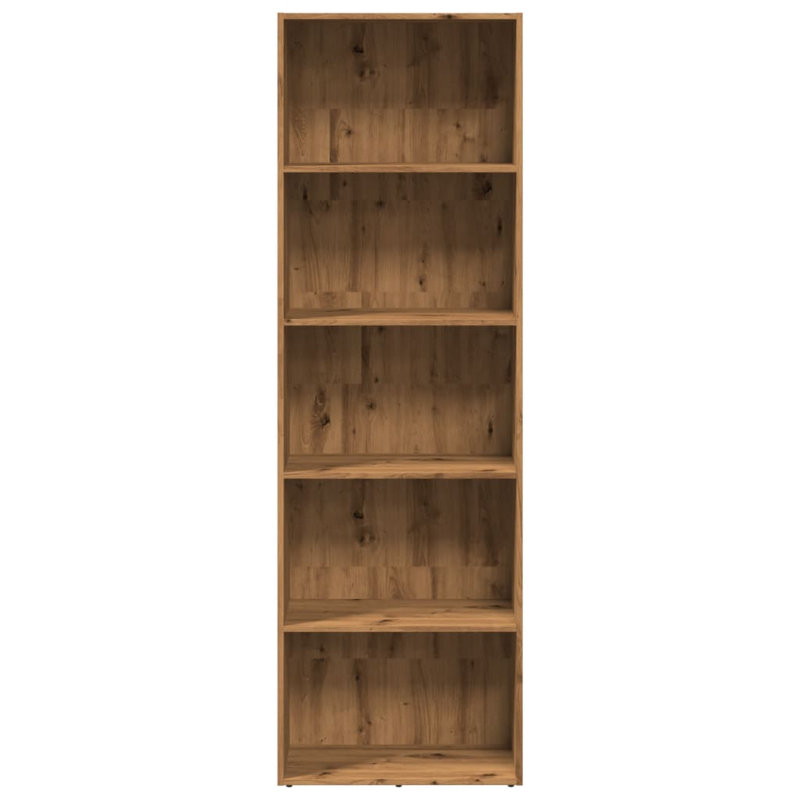 Analuisa Bookcase, (4 Shelves) 189cm H x 60cm W x 30cm D, Artisan Oak