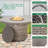 Outdoor Wicker Fire Pit Table, 50,000 Btu Propane Fire Pit With Lid