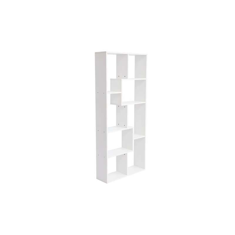 Bibliothèque de présentation asymétrique, 5 niveaux, Blanc