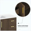 Armoire de salle de bain 48 po brun foncé avec rangement abondant, 2 portes à fermeture douce et 9 tiroirs pleine extension-1103087592-1103087595
