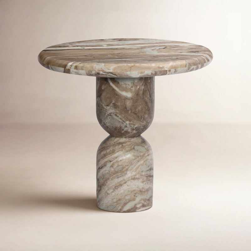 Figueroa End Table, Sawar Marble