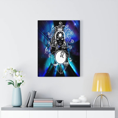 Leo Zodiac Horoscope - Wrapped Canvas Print