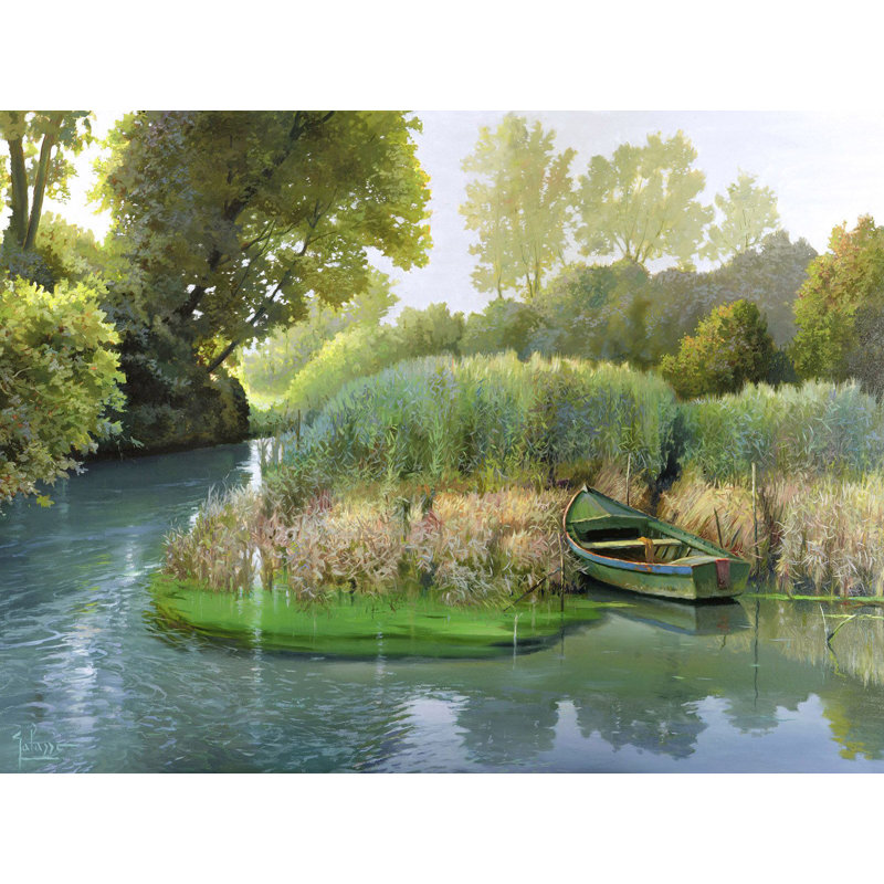 Riverside by Adriano Galasso - Wrapped Canvas Painting, 70cm H x 100cm W x 4cm D