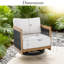 Fauteuil club pivotant avec coussins Sereno-581061319