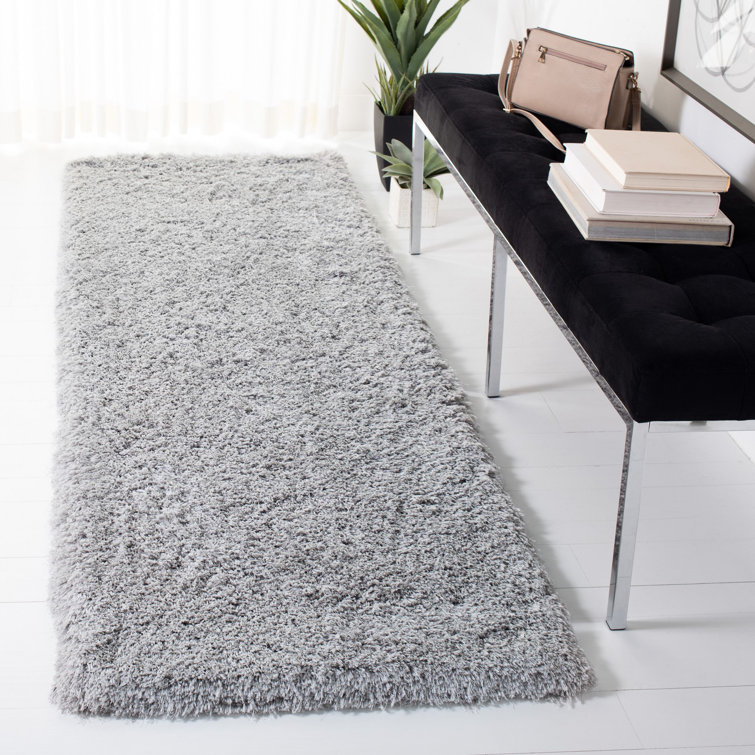 Ingris Ocean Shag Hand Tufted Performance Solid Color Rug