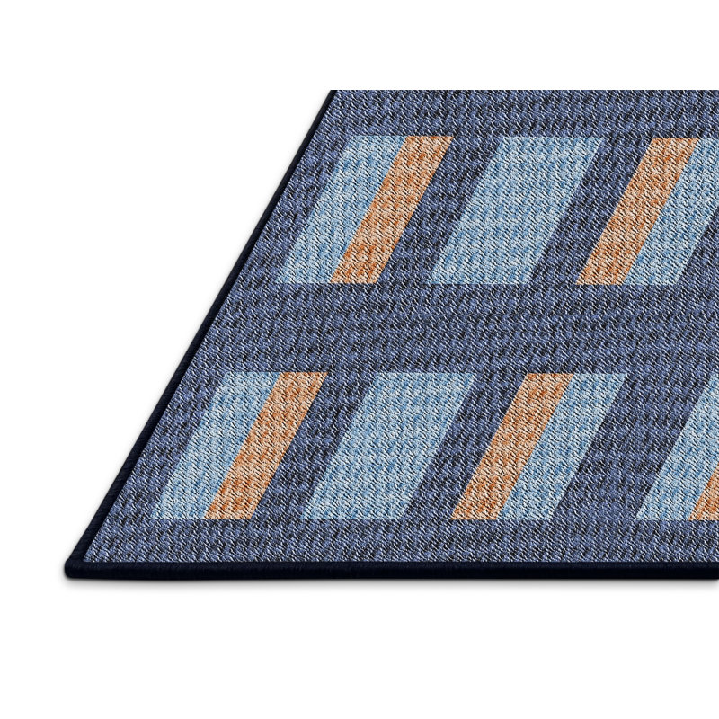 Tapis décoratif à motifs géométriques, Rectangle 6 pi x 9 pi