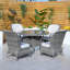 4 - Person Patio Dining Set with Oval Table , Cushions Included-348614941