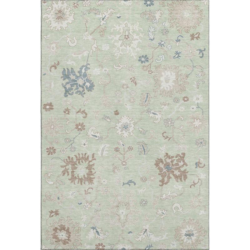 Premium Machine Washable Crestover AMF1854 Global Rug, Rectangle 10' x 14'