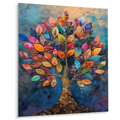 Arbre coloré de la vie I - arbre de vie, reproduction d'art sur toile