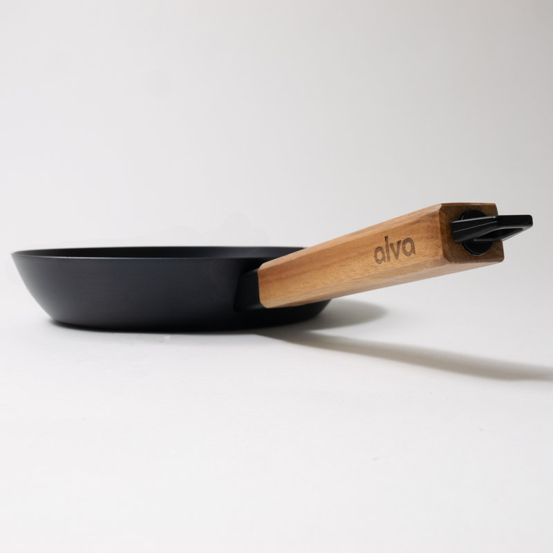 Alva Forest 8" Nonstick Carbon Steel Frying Pan with Acacia Handle