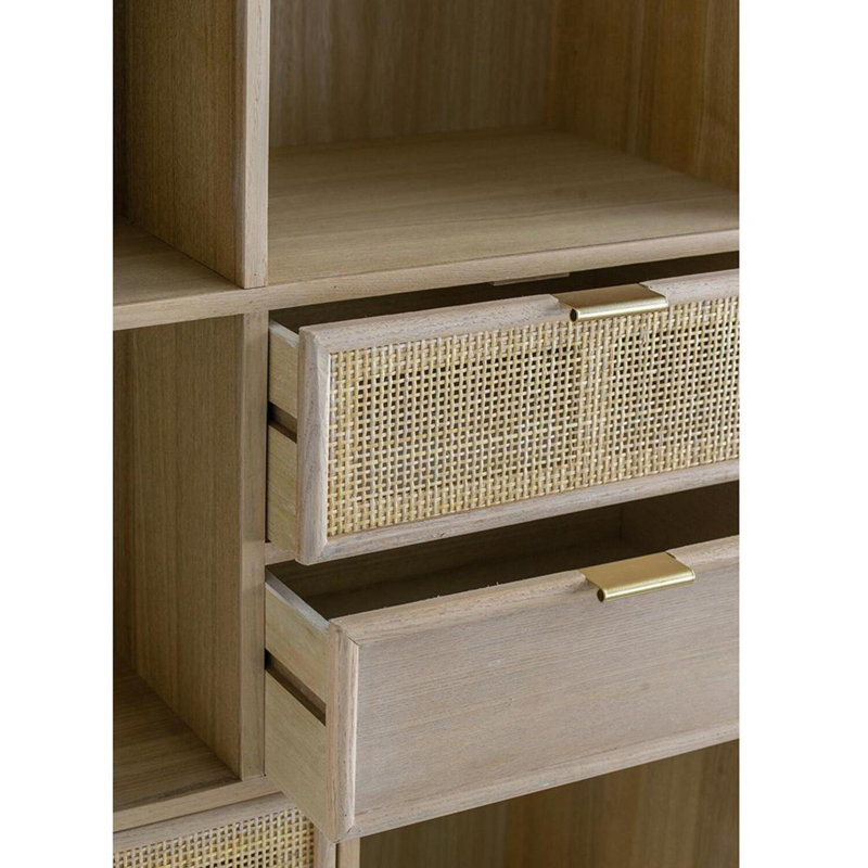  Bibliothèque de rangement l 35,6 po x P 14,2 po x H 74,8 po, Naturel