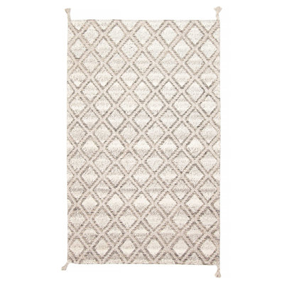Tapis rectangulaire en laine 5 pi x 8 pi Brailee