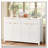 Modern Wave-Pattern Sideboard with 2 Drawers, 4 Doors, and Adjustable Shelves-278547856