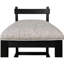 Chaise de salle à manger à hauteur de comptoir 2 pièces, gris / noir, dossier, tissu d'ameublement, chaises contemporaines en bois, 2 pièces, noir / gris, revêtement de siège