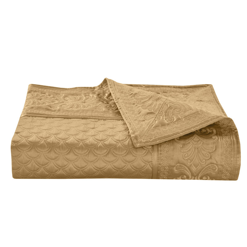 Lyndon King/Cal King Coverlet, Gold, King/California King