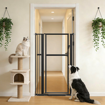 Barrière pour animaux 59 "extra haute 59", large 29 "à 37" pour chiens et chats