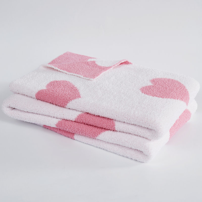 Truly Soft Cozy Hearts Reversible Throw