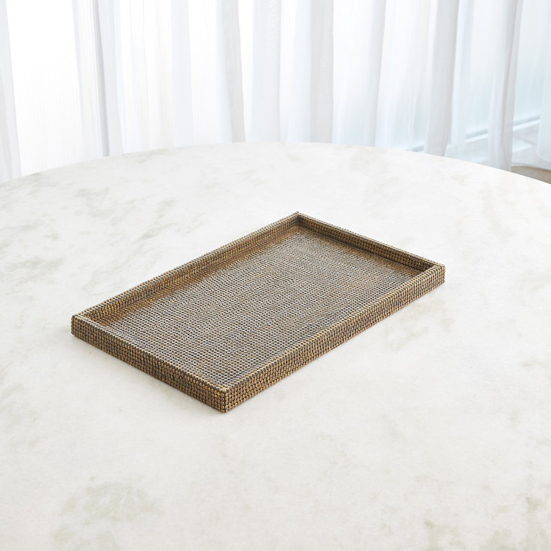 Decorative Tray, 1.25" H x 21" W x 13" D