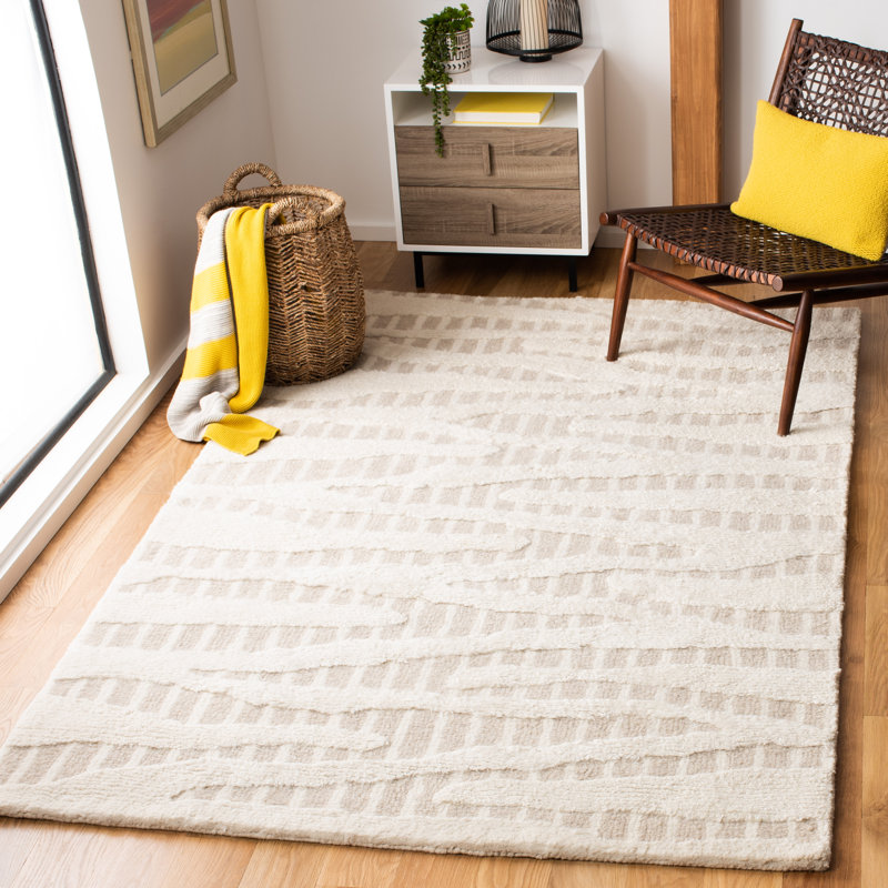 Zaphod Hand Tufted Wool And Cotton With Latex Animal Print Rug, Rectangle 8' x 10'