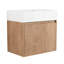 Armoire de salle de bain 24 po avec lavabo, portes à fermeture douce, fixation flottante, pour petite salle de bain
