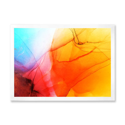 Combat de couleur d'encre liquide III - reproduction sur toile