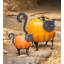 2 Piece Cat Pumpkin Holder Figurine Set