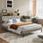 Queen Size Bed Frame with 2-Tier Storage Adjustable Headboard & Charging Station, Solid and Stable, No Box Spring Needed, Noise Free, Easy to Assemble, Gray-292480912
