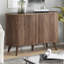 Buffet ovale cannelé moderne avec portes coulissantes de 42,1 po Aurel-114324383