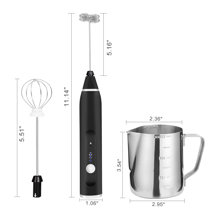 Zulay Milk Boss Mighty Milk Frother Handheld Whisk Mixer With 16