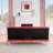 67" Red Leather Multifunctional Double Folding Sofa Bed with Coffee Table for Office Use