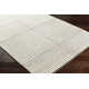 Rectangle Striped Hand Tufted Wool Area Rug in Gray