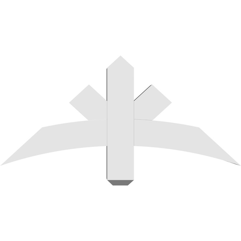 Support de pignon Alberta Alberta, H 16,5 po x l 36 po (pas: 11/12), P 4 po x F 4 po, PVC