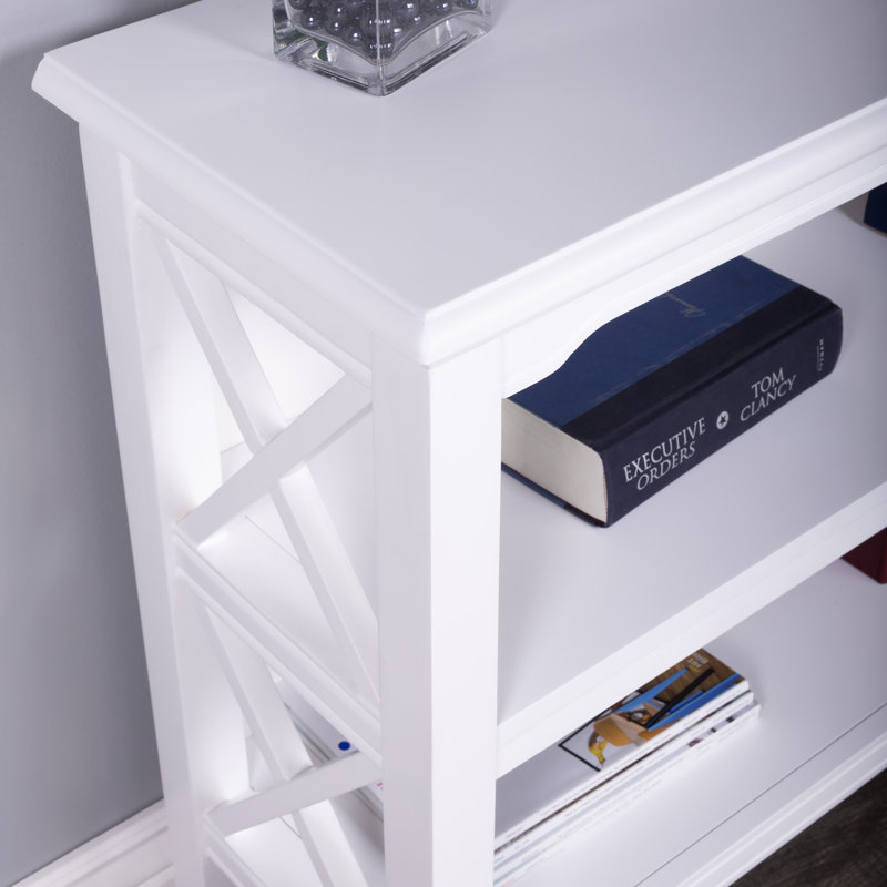 Newport 32"W 2 Shelf Bookcase, Glossy White
