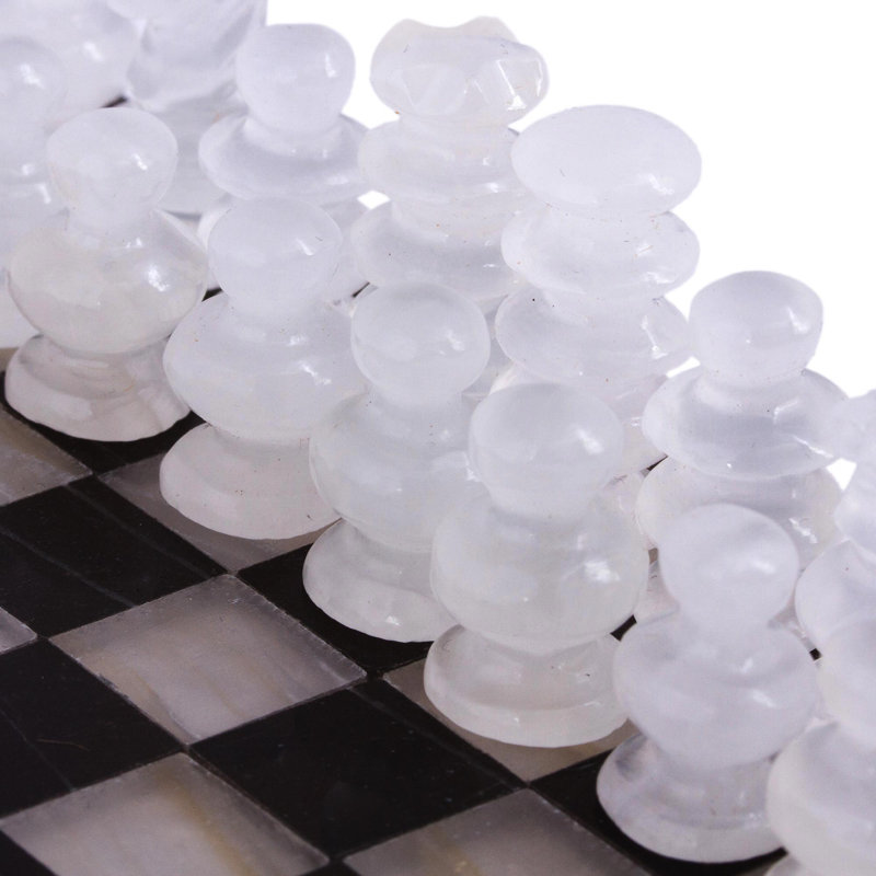 Jeu d'échecs noir fait à la main Sauget