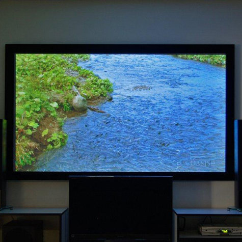 Cinéma maison 130 pouces à cadre fixe en aluminium 16: 9 HD, 106"