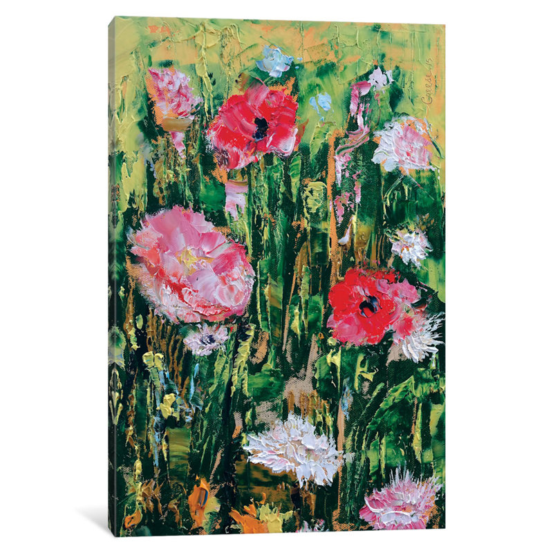 " Wildflowers " by Michael Creese, 18" H x 12" W x 1.5" D, No Mat, Wrapped Canvas