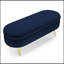 Banc de rangement ovale avec pieds en métal-1279409476