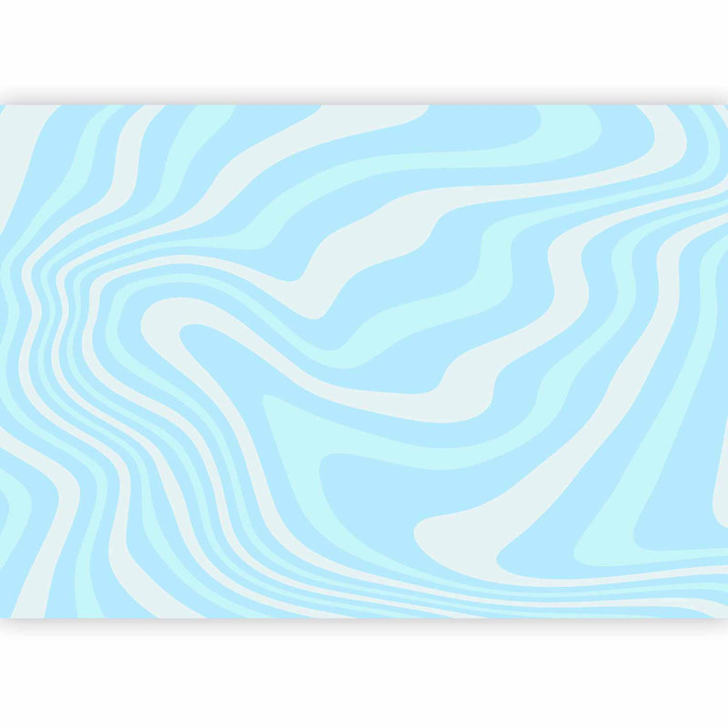 Papier peint abstrait - Vagues abstraites harmonieuses, L 55 po x l 78 po