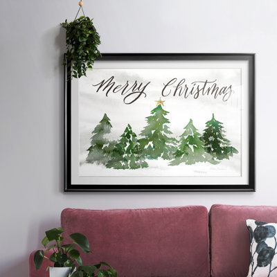 «Merry Christmas», reproduction d'art encadrée