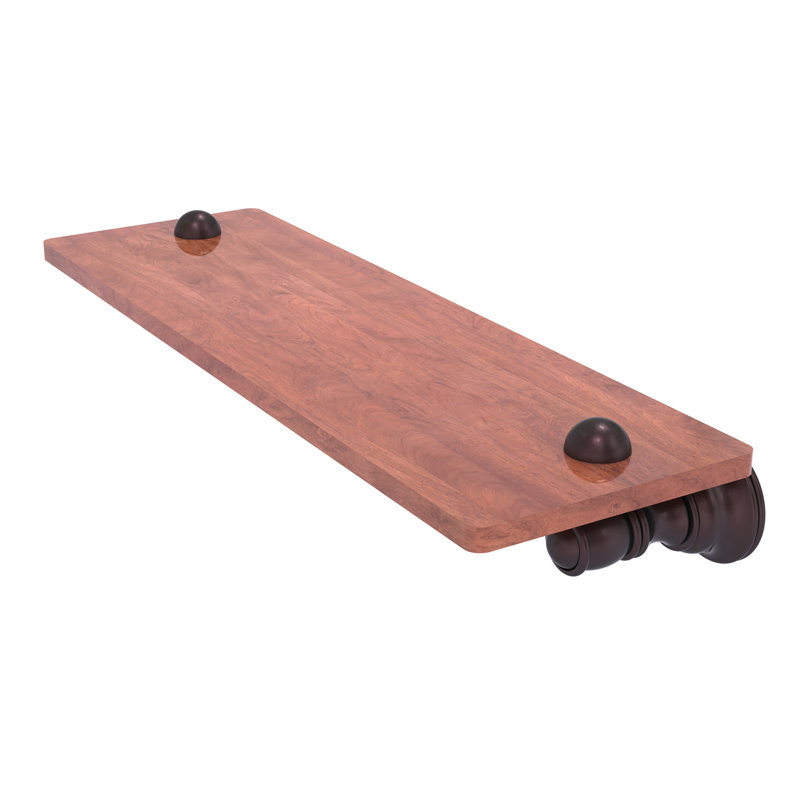 Freyja Ironwood Bracket Shelf, 2.4" H x 16" W x 5.54" D, Antique Bronze