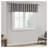 Grey Faux Silk Embroidered Window Valance with Rod Pocket and Back Tabs (50" W x 18" L)