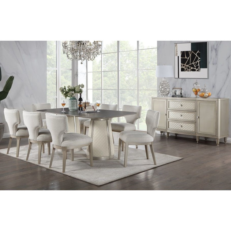 Kasa 8 - Person Pedestal Dining Set