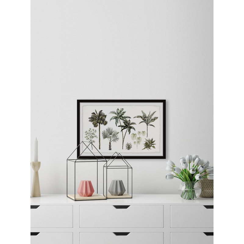 Tropical Palms - Single Picture Frame Painting, 38cm H x 45cm W x 3.81cm D