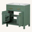 30-Inch Bathroom Vanity With Ceramic Sink, Modern Green Single Bathroom Cabinet With 2 Doors And A Shelf, Soft Close Doors