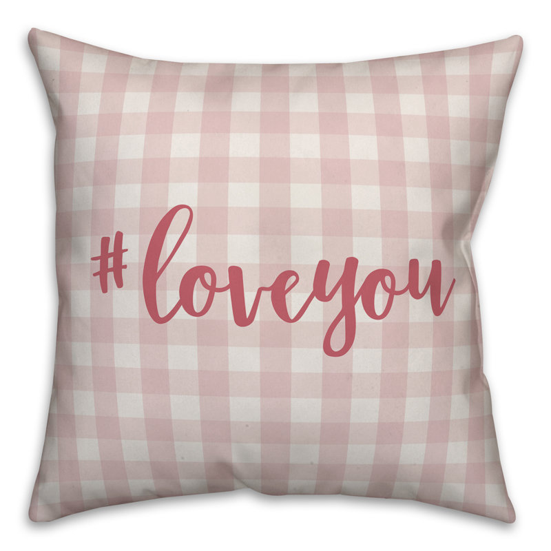  Coussin Hashtag, Coussin décoratif, Rose