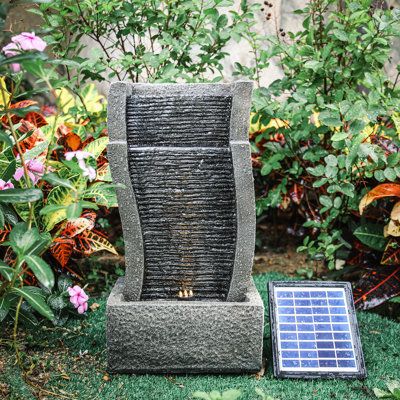 Laetitia Weather Resistant Floor Fountain with Light
