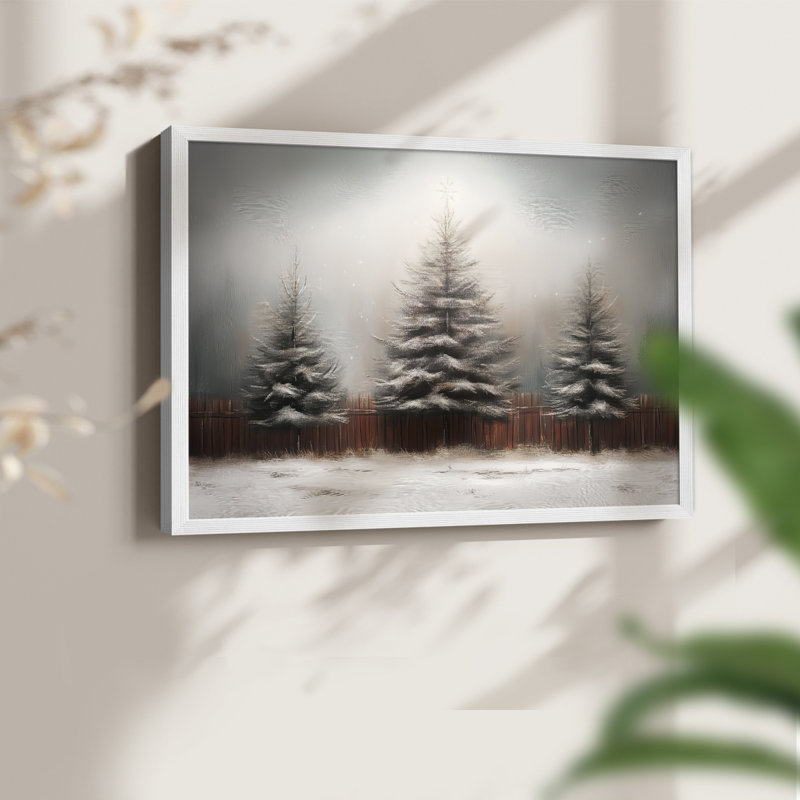 «Chirstmas Art» - DCCCLxxx - Reproduction encadrée - Restickable, H 8 po x l 10 po, Blanc