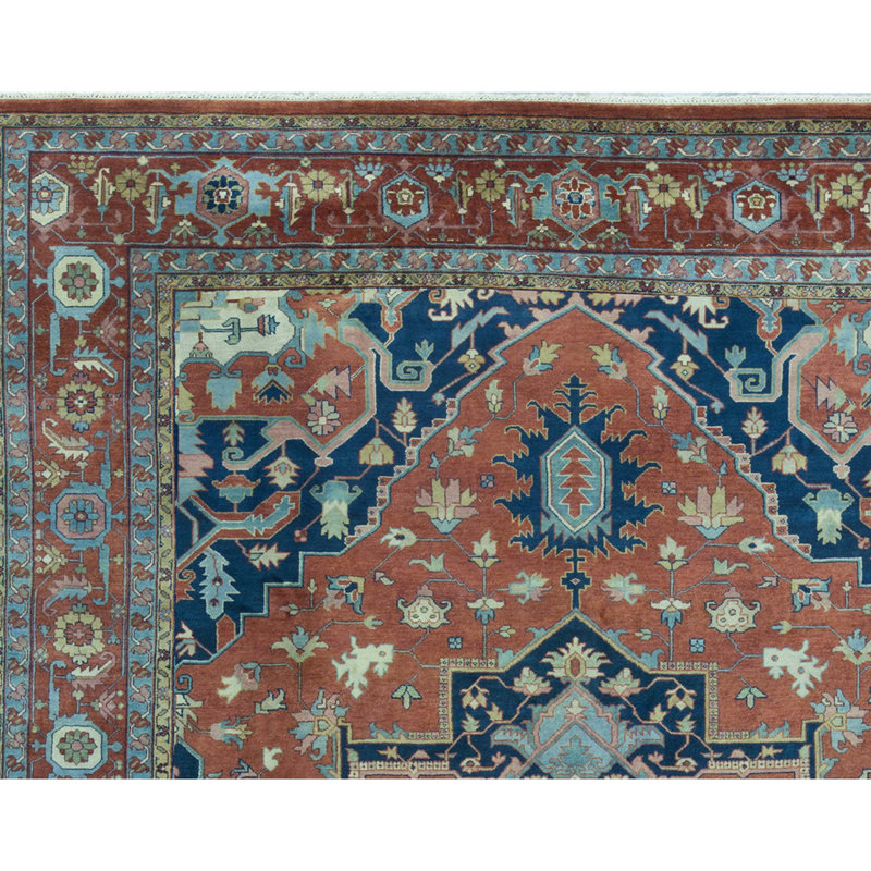 Tapis rouille de haute qualité noué à la main