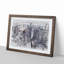 Houston Texas Skyline in Abstract - Picture Frame Graphic Art Print-55763604-55763609