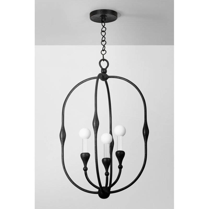 Baltic Light Lantern, 23.75" H x 15" W x 15" D, Black